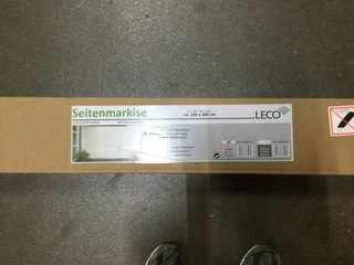 Windscherm oprolbaar, LECO, lichtgrijs